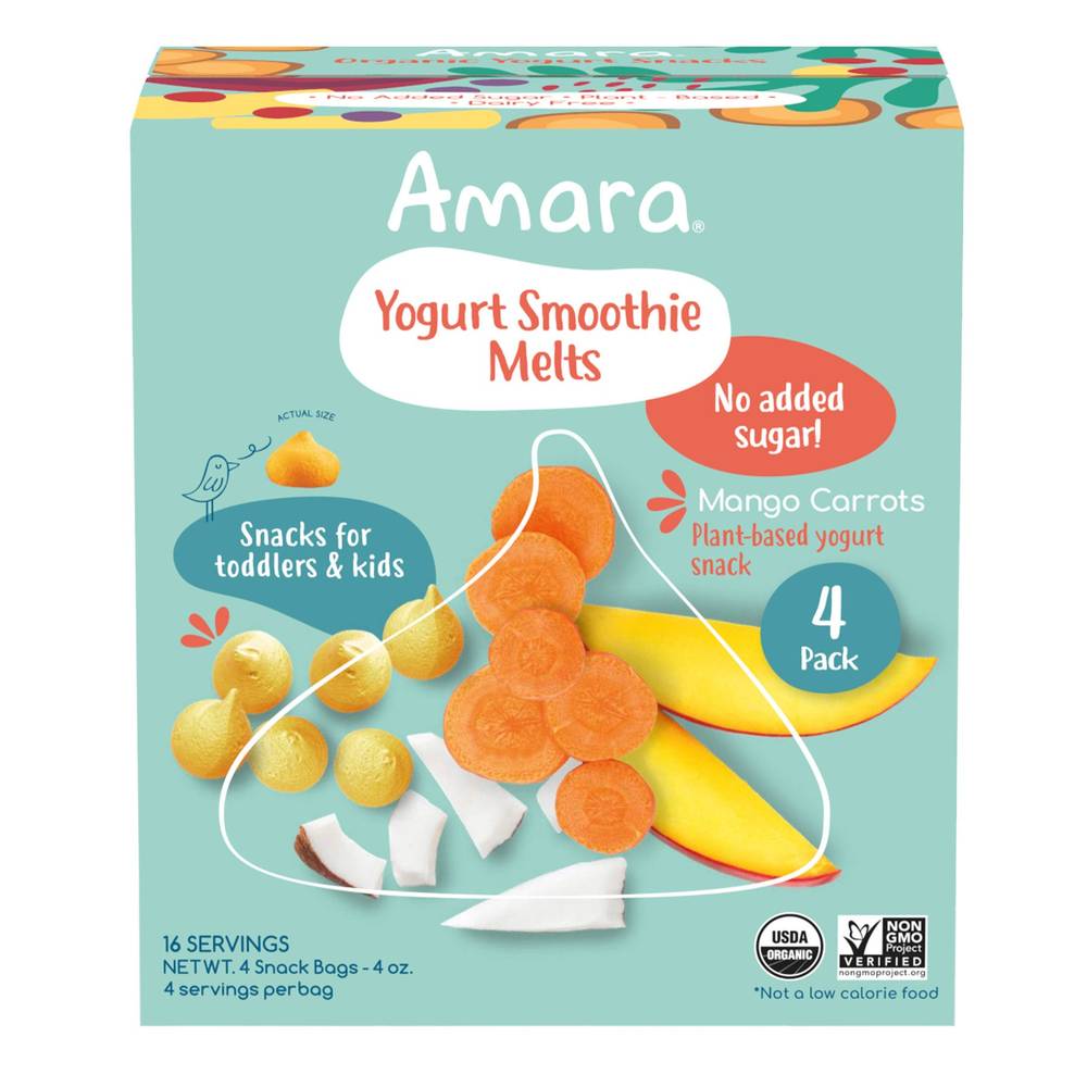 Amara Organic Yogurt Smoothie Melts (4 x 1 oz)