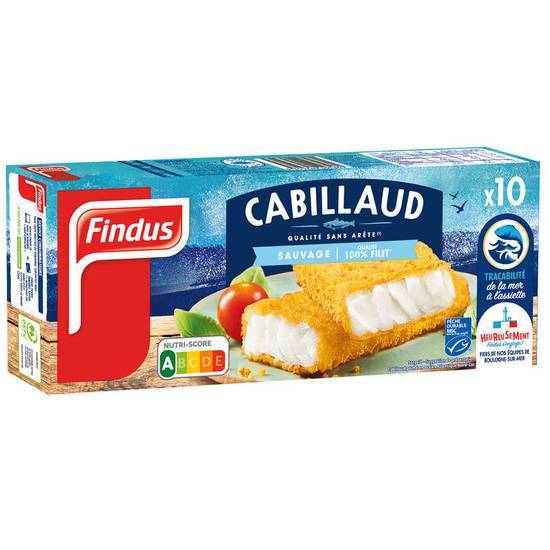 Findus Panés de Cabillaud - 100% filet 10x51g