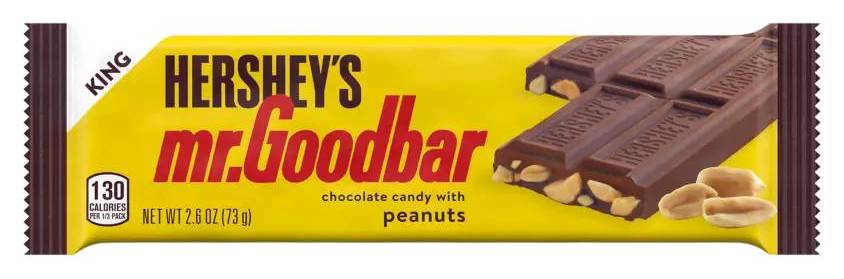 Hershey's Mr.Goodbar Chocolate Candy with Peanuts King Size (2.6oz)
