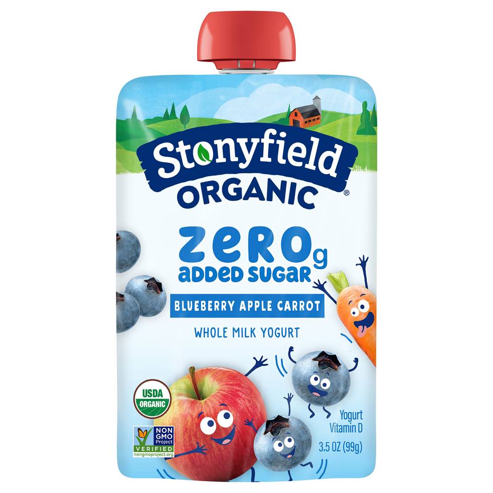 Stonyfield Organic Blueberry Apple Carrot Whole Milk Yogurt (3.5 oz)