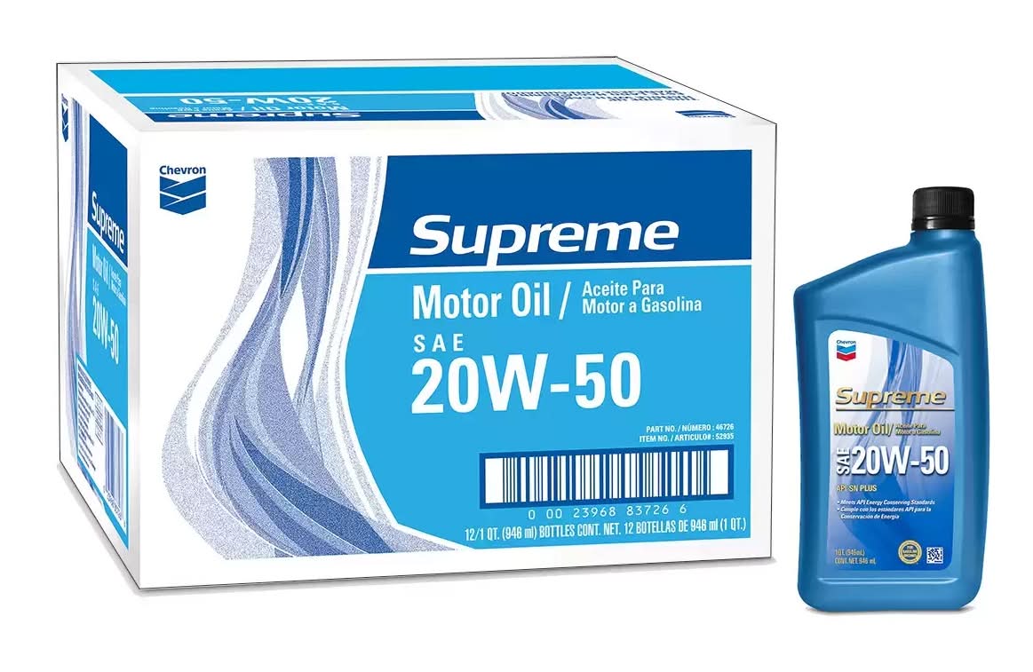 Chevron · Supreme aceite para motor 20w-50 (11,35 kg)