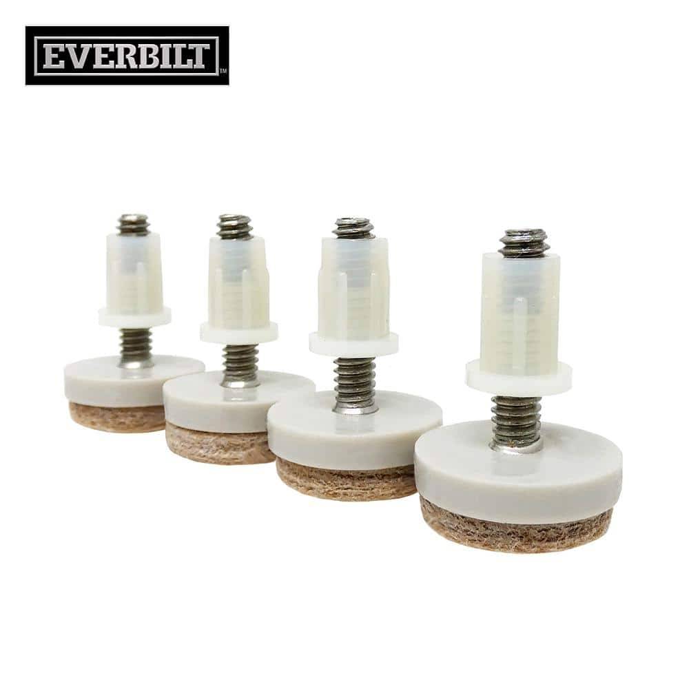 Everbilt 1 In. Beige Round Felt Threaded Stem Furniture Glides For Floor Protection (4-Pack)