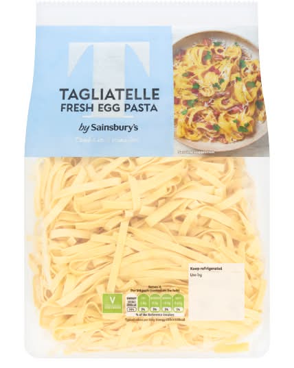 Sainsbury's Tagliatelle Fresh Egg Pasta (500g)