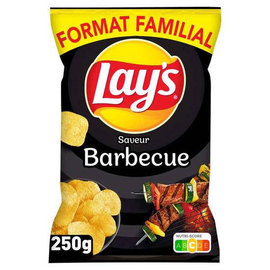 LAY'S - Chips saveur barbecue Format familial - 250g