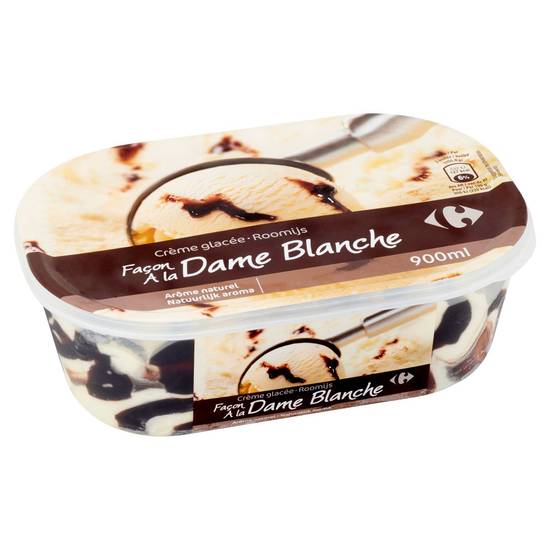 Carrefour Crème Glacée Façon à la Dame Blanche 900 ml