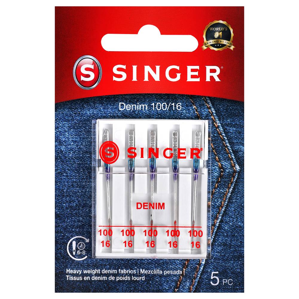 Singer Denim Sewing Machine Needles (5 ct)