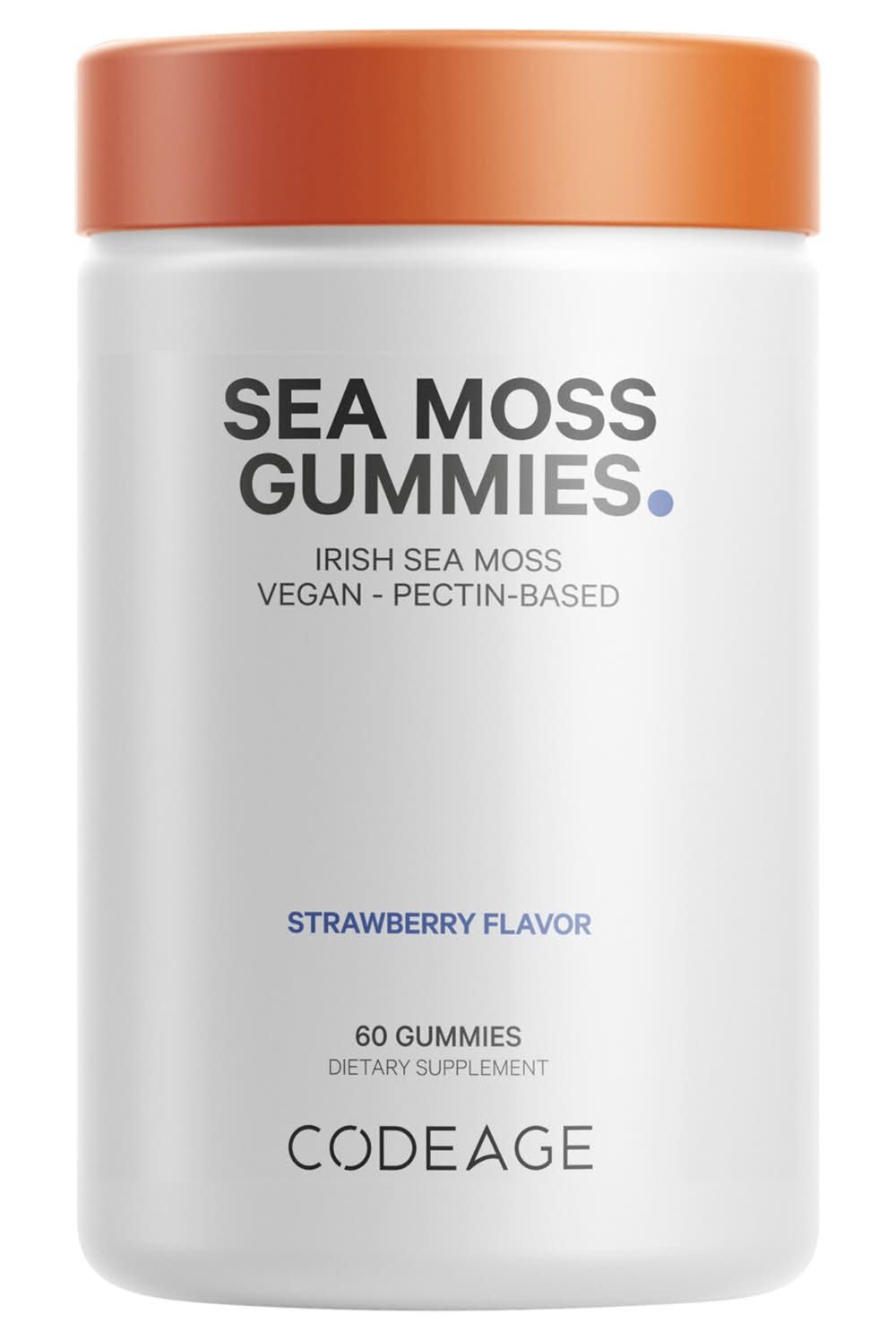 Codeage Vegan Pectin-Based Irish Sea Moss Gummies, Strawberry (60 ct)