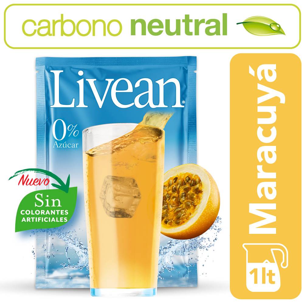 Livean · Jugo en polvo sabor maracuyá (7 g)