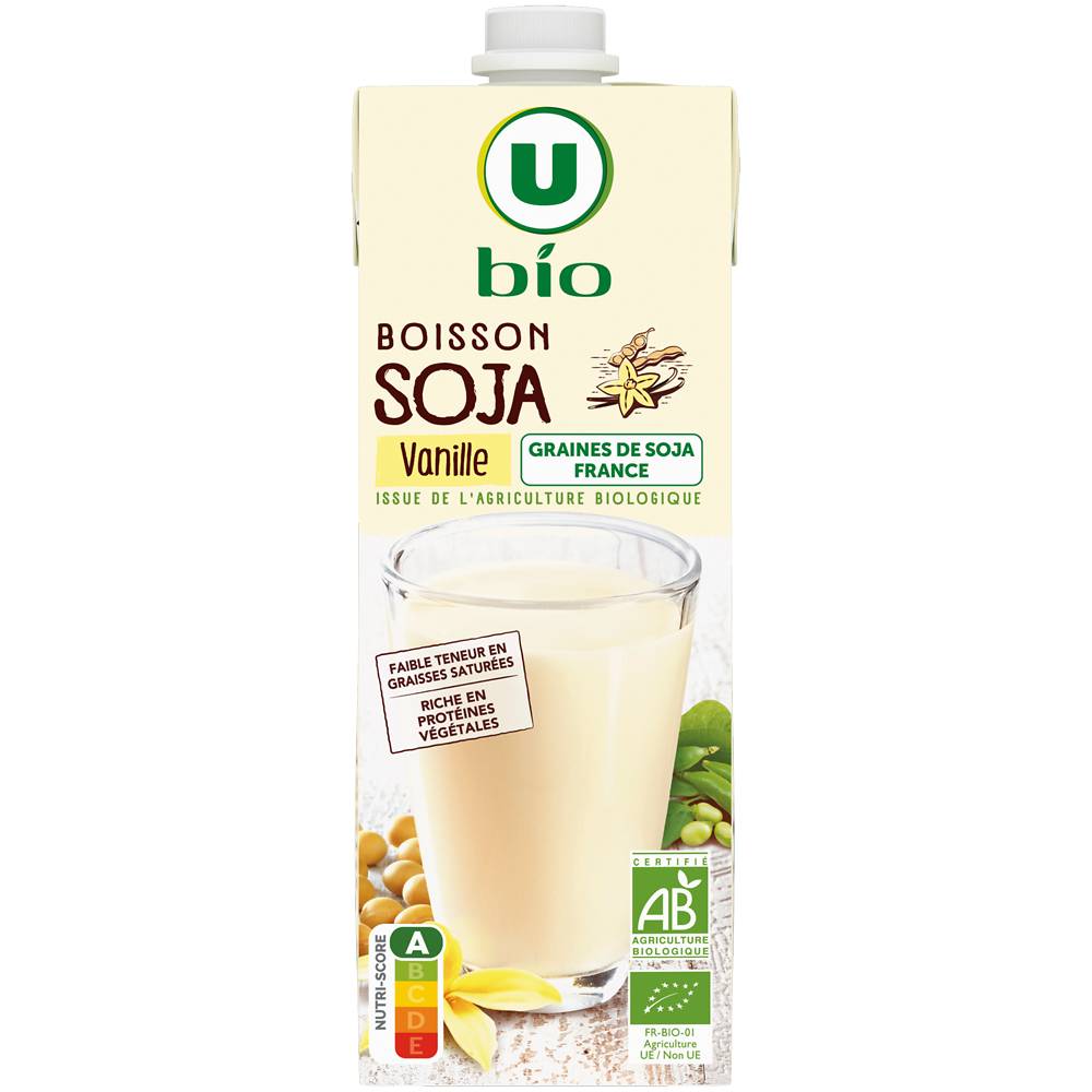 Les Produits U - Boisson végétale soja à la vanille (1L)