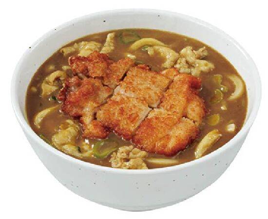 パリパリチ�キンカレーうどん Curry udon with Lightly crisped chicken