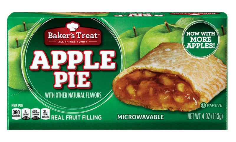 Baker's Treat Real Fruit Filling Pie, Apple (4 oz)