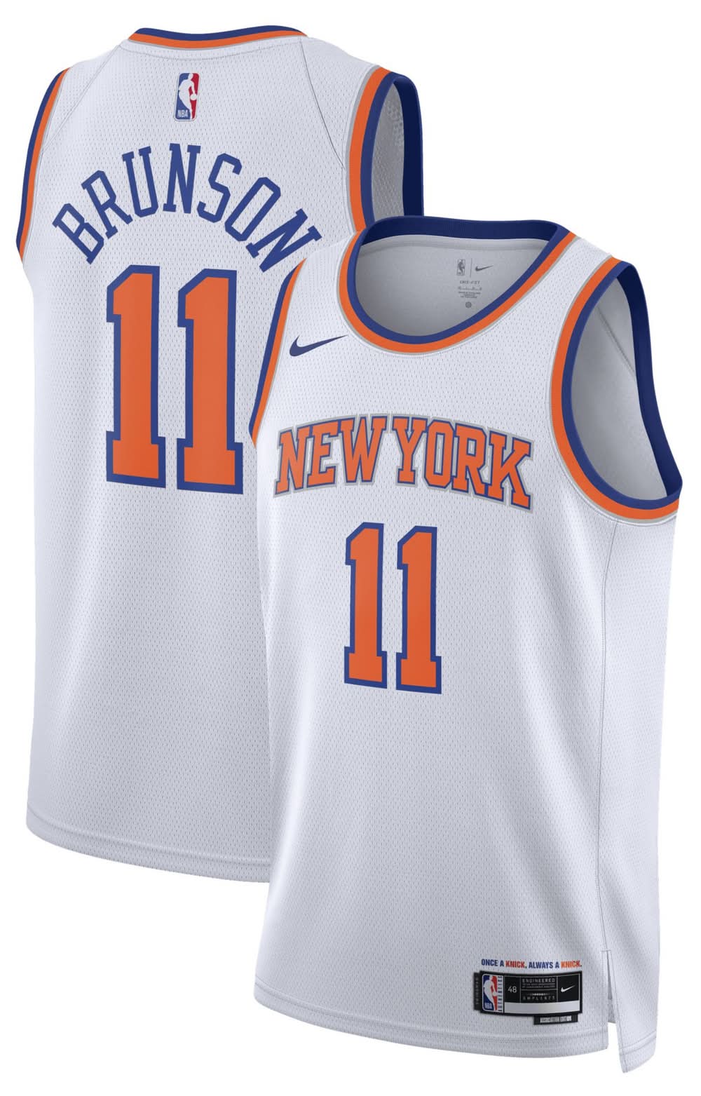 Nike New York Knicks Jalen Brunson 11 Swingman Association Jersey