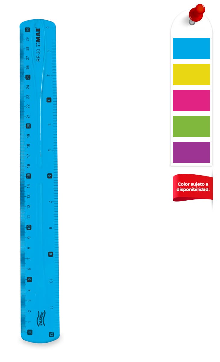 MAE · Regla flexible 30cm. varios colores (150,14 g)