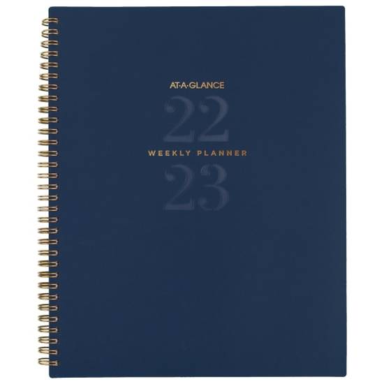 At-A-Glance Navy Signature Lite Weekly/Monthly Academic Planner
