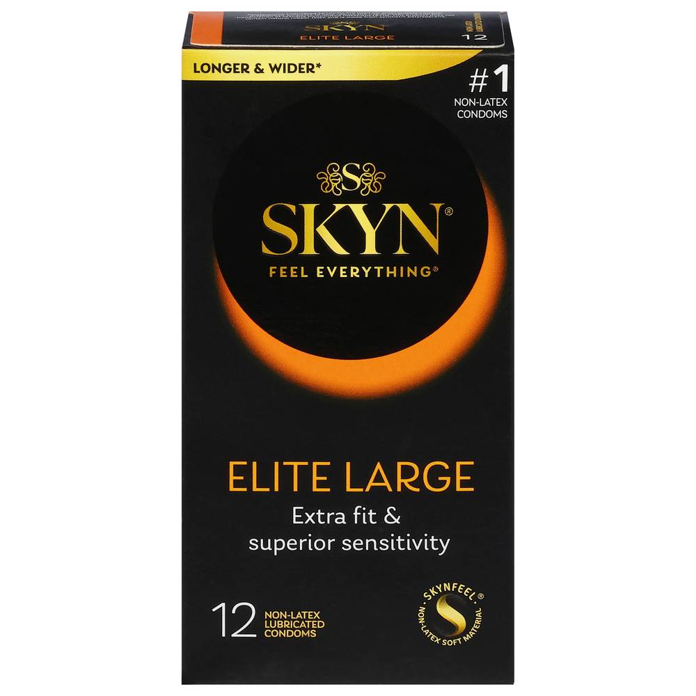 Skyn Elite Large Non-Latex Lubricated Condoms (12 ct)