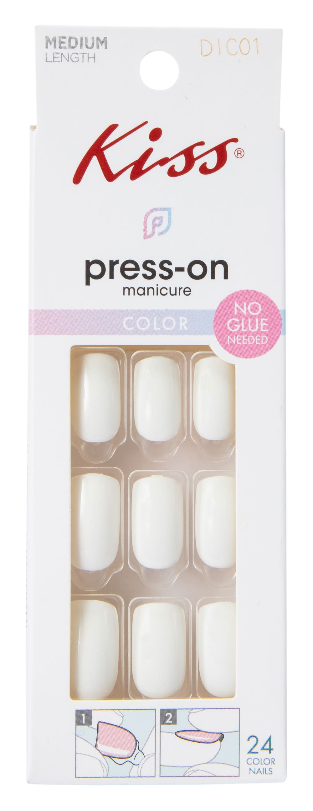 Kiss® Manicure Press-On Nails White