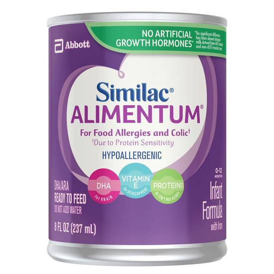 Similac Alimentum Ready-to-Feed Baby Formula, 8-fl-oz Can, Pack of 6