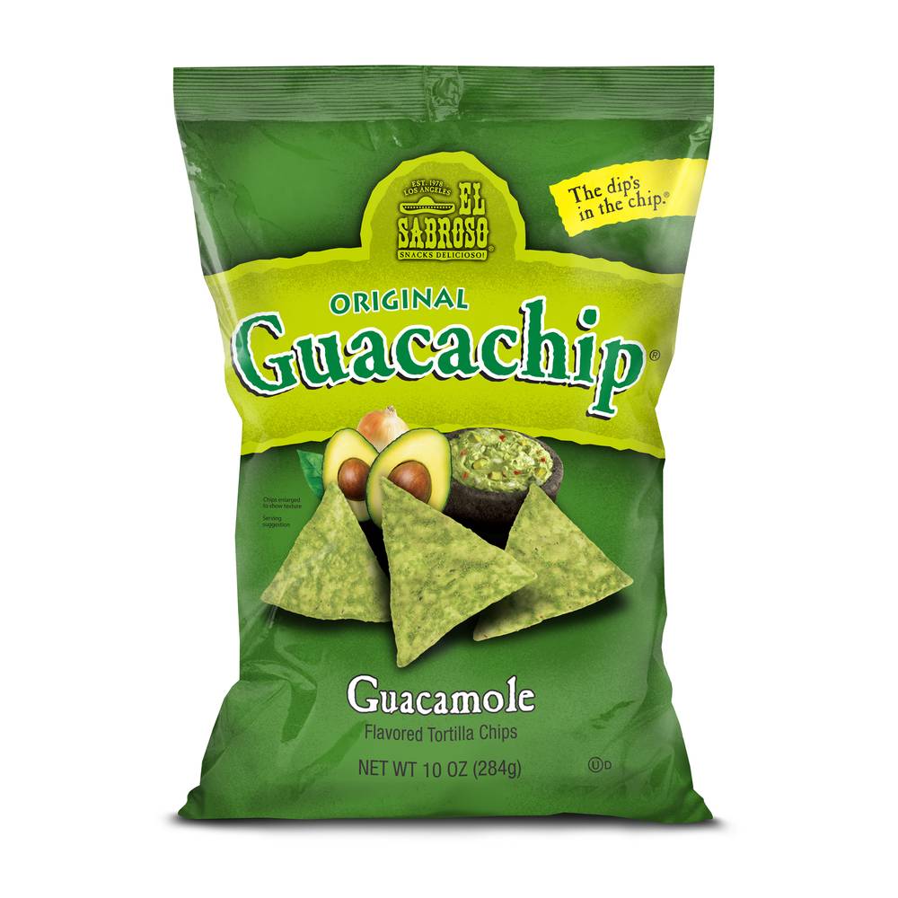 Snak King El Sabroso Guacachip Guacamole Flavored Tortilla Chips (12oz pouch)