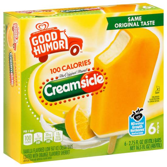 Good Humor Creamsicle Vanilla Flavored Ice Cream Bars (6 ct)