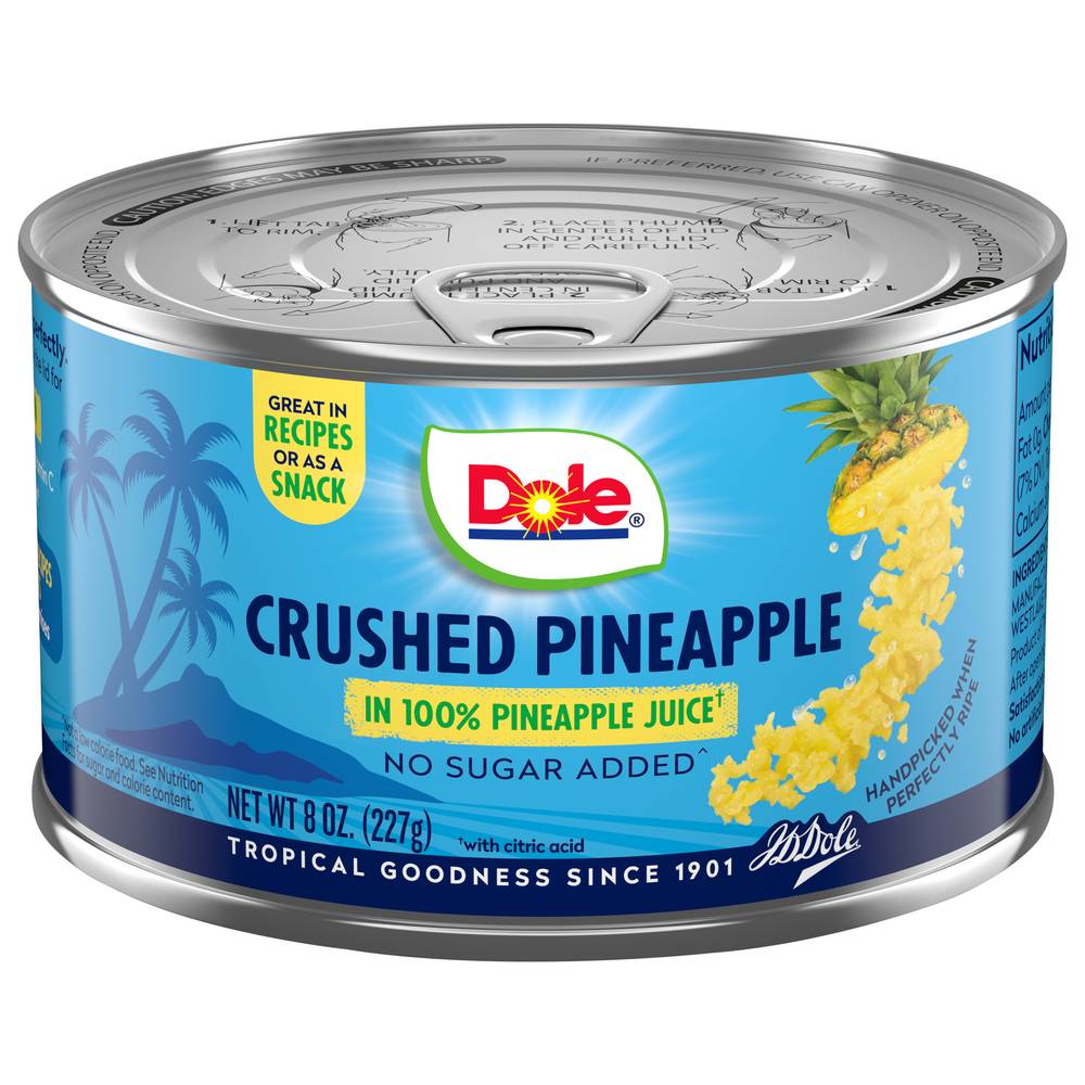 Dole Crushed Pineapple in 100% Pineapple Juice (8 oz)