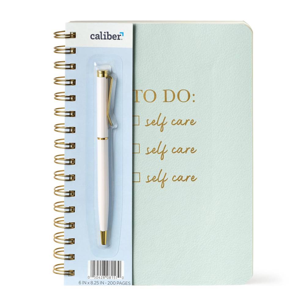 Caliber Wellness Vegan Leather Journal With Pen