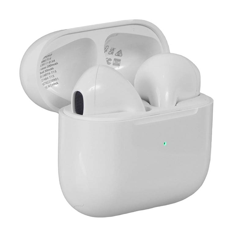 Miniso · Audífonos inalámbricos con estuche de carga, blanco