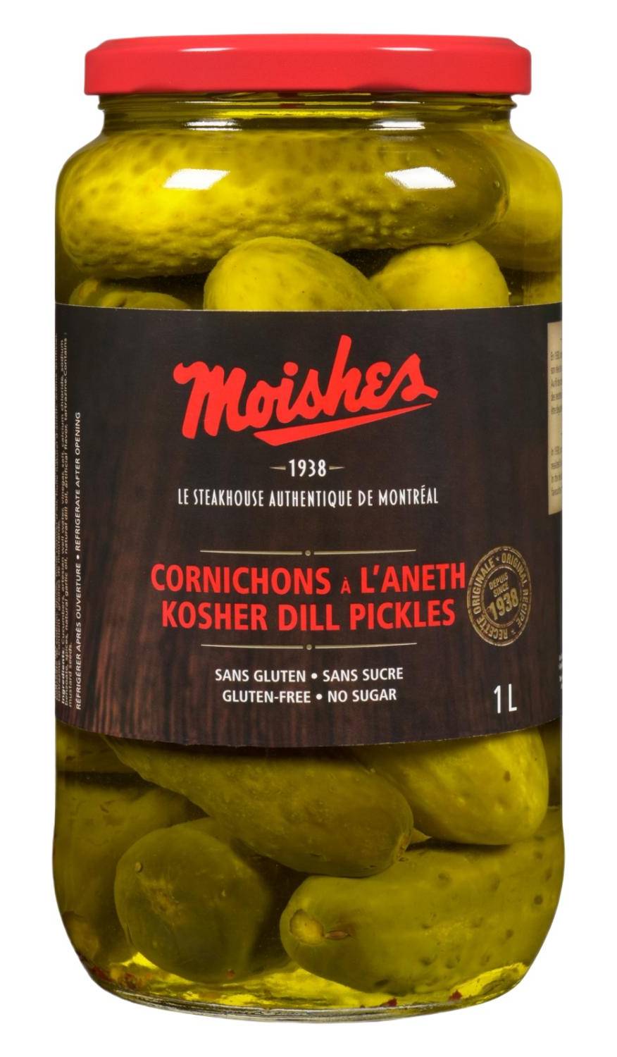 Moishes Kosher Dill Pickled Cucumbers (1 L)