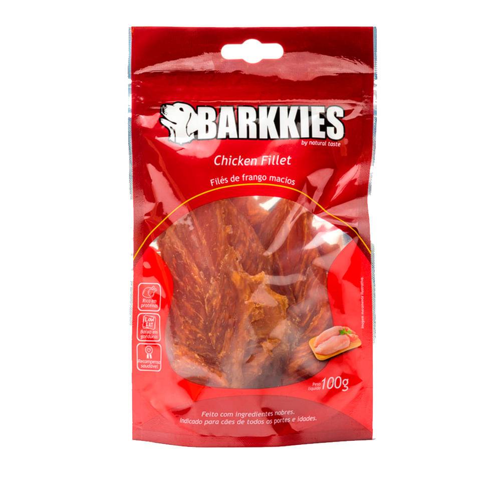 Barkkies petisco natural sabor fillet frango para cães (100g)