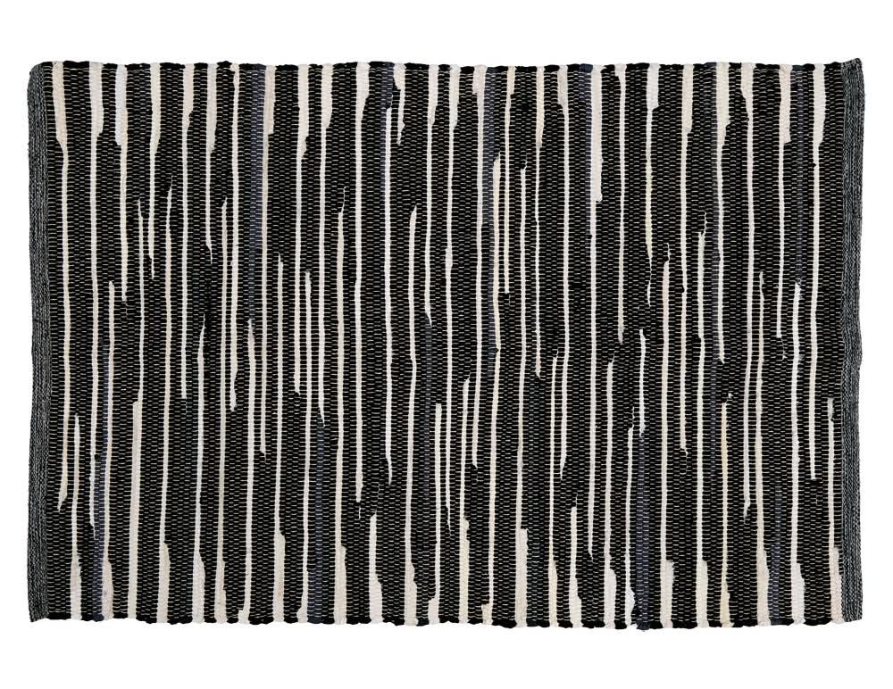 KIRKTON HOUSE 30x46 Chindi Rug - Black