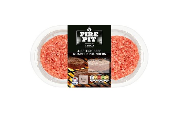 Firepit Quarter Pounder Burgers 454g 4 pack (387701)