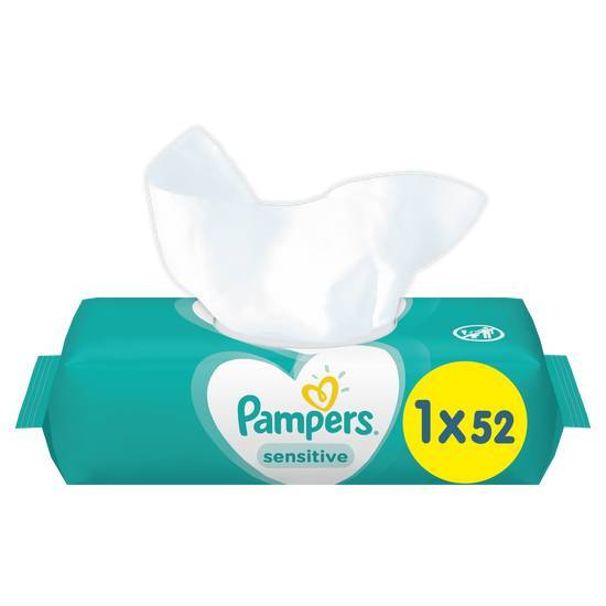 Pampers sensitive lingettes bébé, 52 pcs