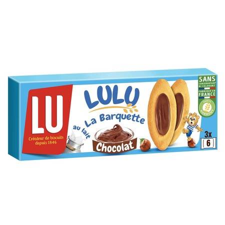 Biscuits chocolat Barquette LULU DE LU - le paquet de 120 g