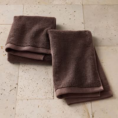 Casaluna Organic Hand Towel, Brown (2 ct)