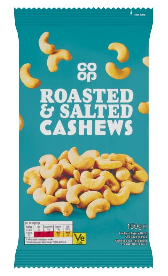 Co-op Roasted & Salted Cashews (150g)