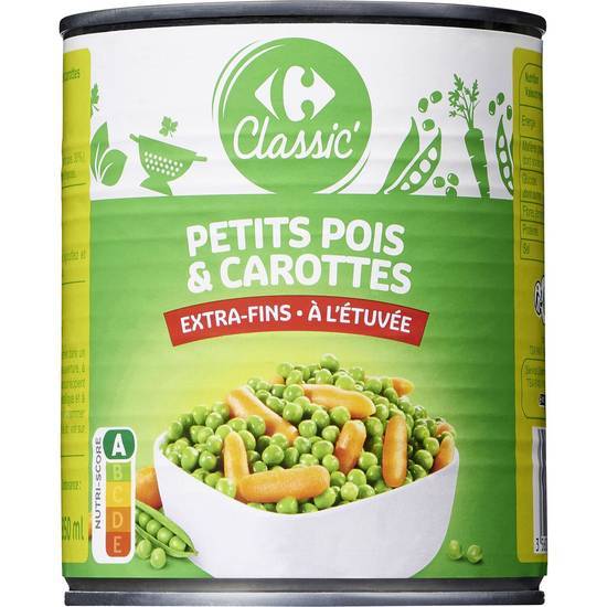 Carrefour Classic' - Petits pois carottes extra-fins (800 g)