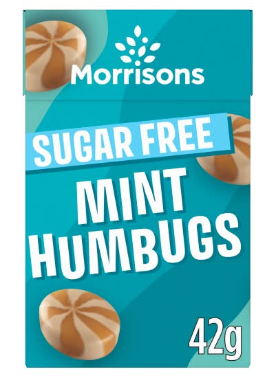 Morrisons Mint, Sugar Free Humbugs (42g)