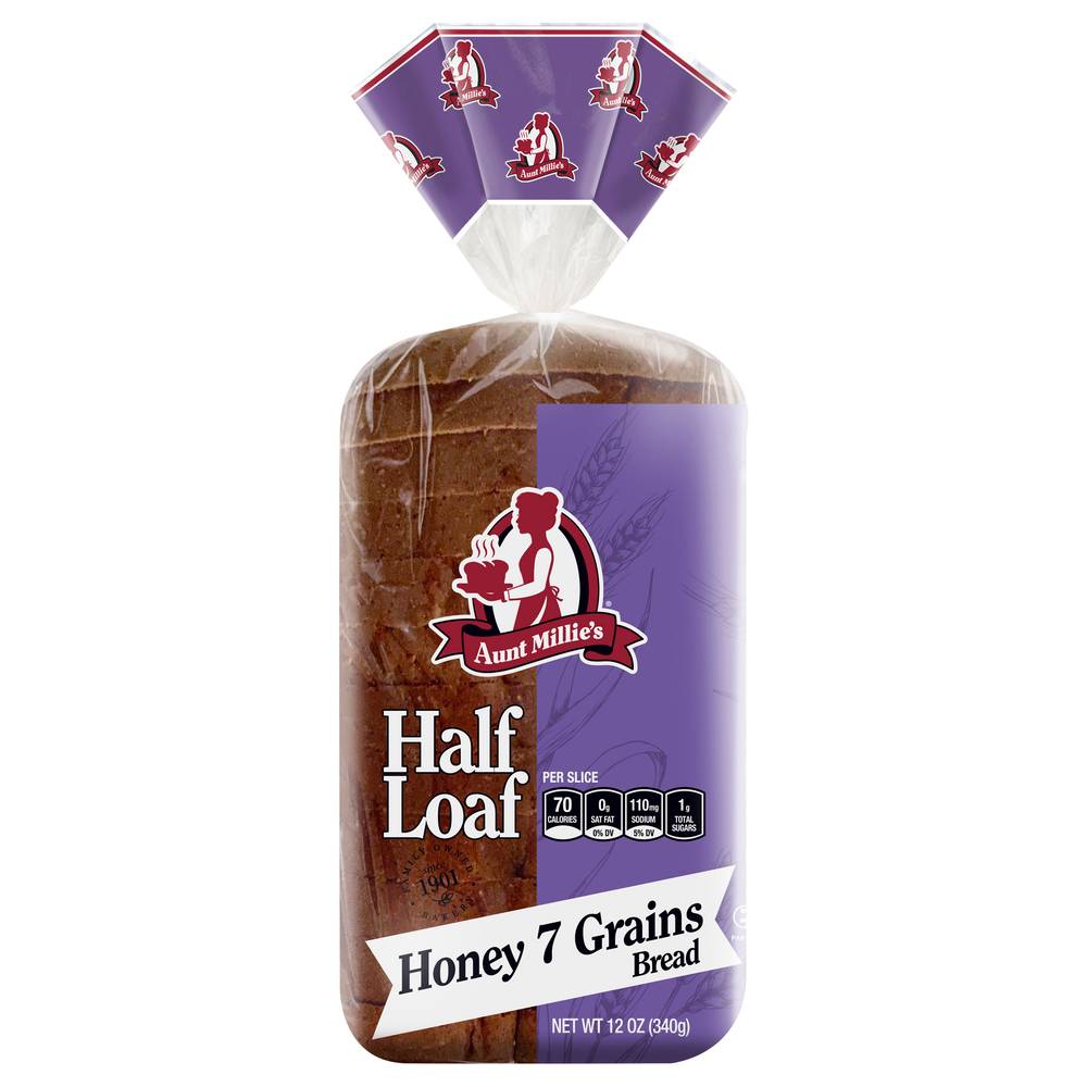 Aunt Millie's Half Loaf Honey 7 Grains Bread