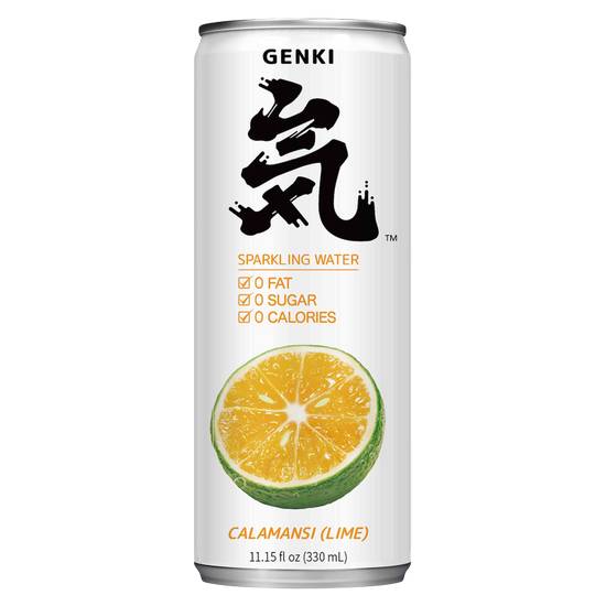 Genki Calamansi Lime Sparkling Water 11.16oz Can