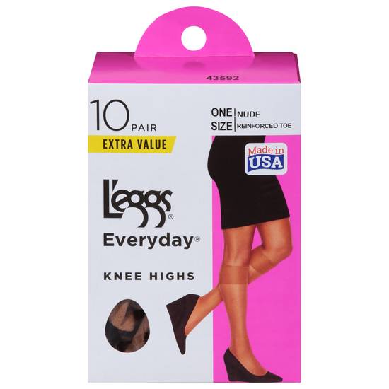 L'eggs Everyday Extra Value Nude Knee Highs (10 ct)
