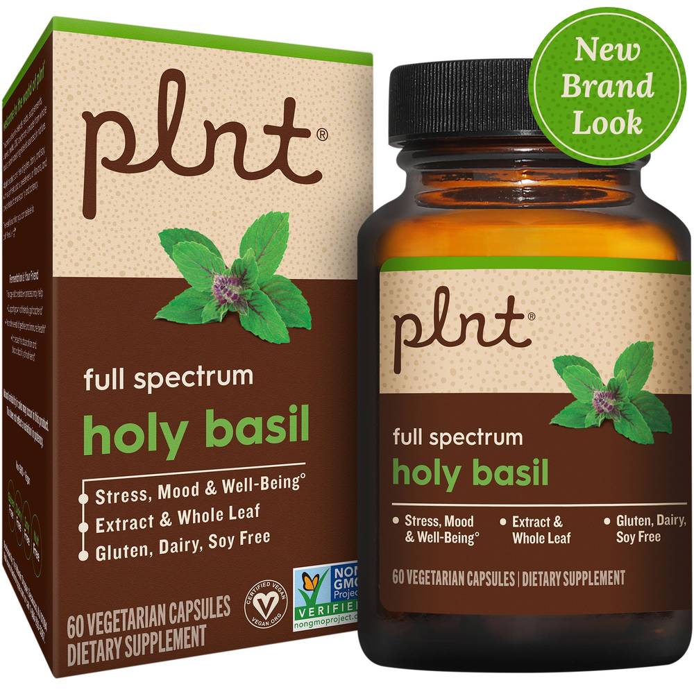 Plnt Holy Basil Full Spectrum Supports Stress Mood & Wellbeing (60 ct)