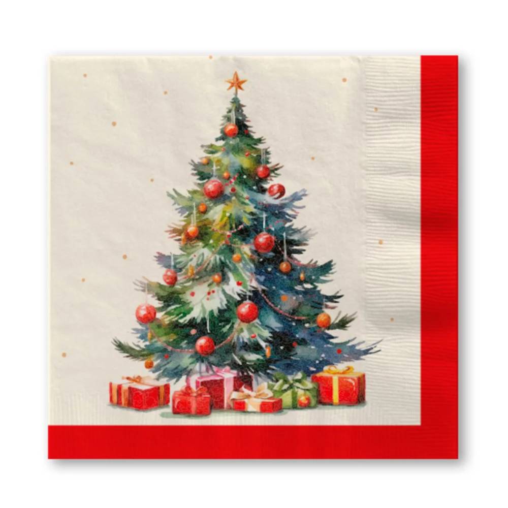 NUTMEG HOME CHRISTMAS TREE NAPKIN 20 PACK