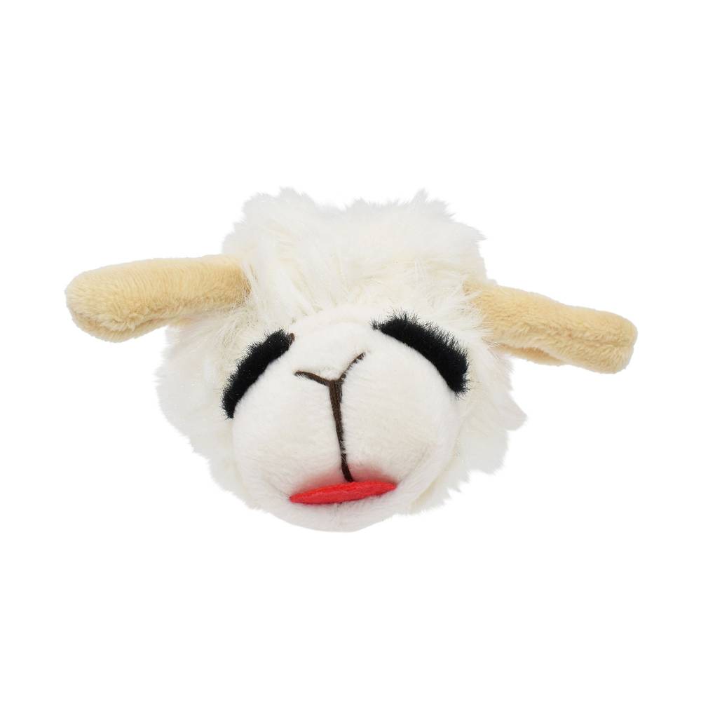 Lamb Chop Head Bell Catnip Cat toy (Color: White)