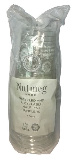 Nutmeg Home Half Pint Plastic Tumbler (15 pack)