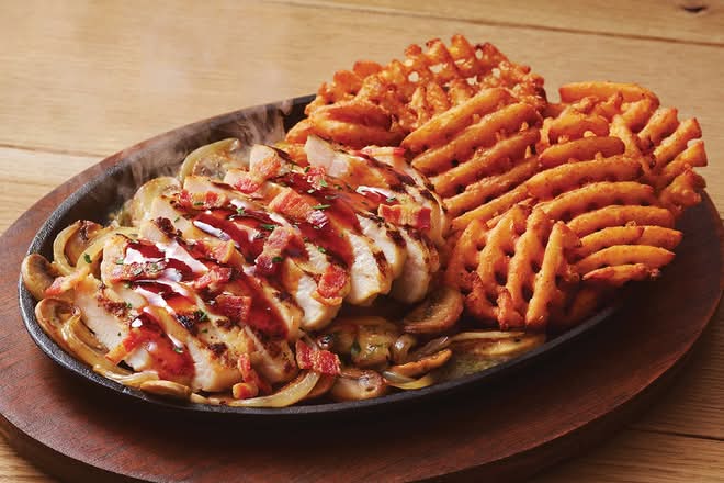 Hot Honey Glazed Chicken & Bacon Skillet