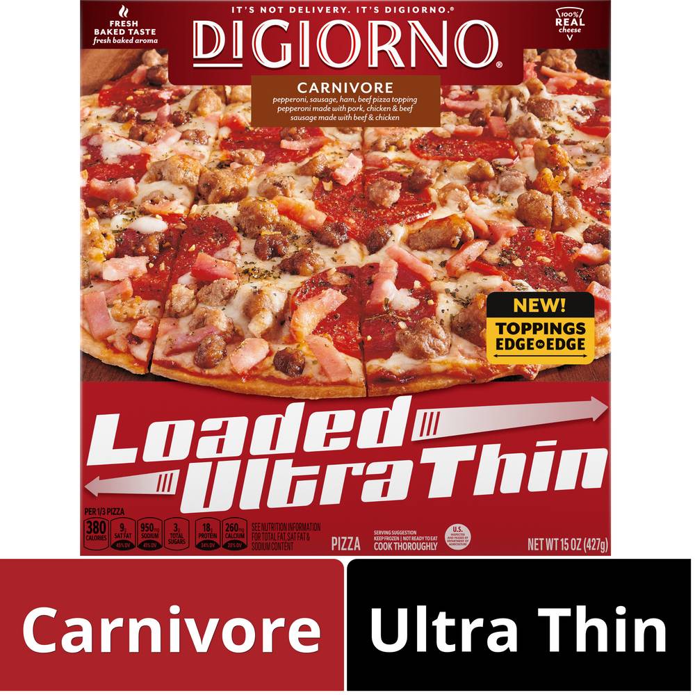 DiGiorno Loaded Ultra Thin Carnivore Pizza (15 oz)