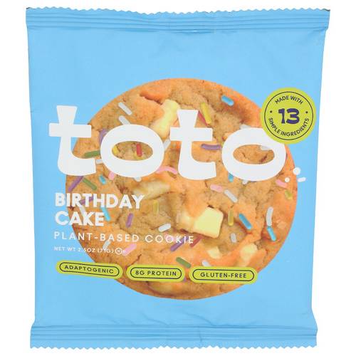 Toto Foods Co Birthday Cake Plant-Based Cookie