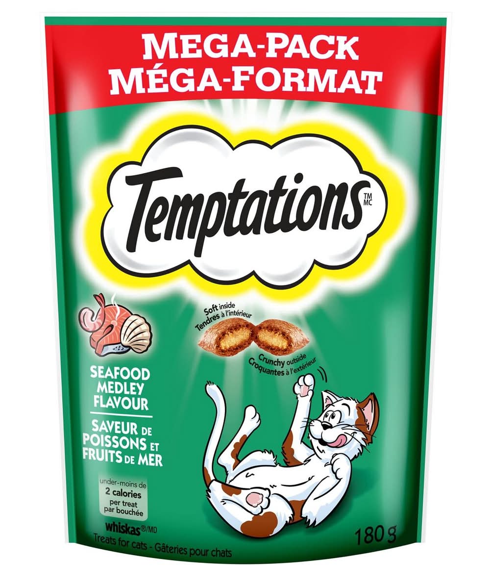 Temptations Seafood Medley Flavour Cat Treats, 6.3 oz