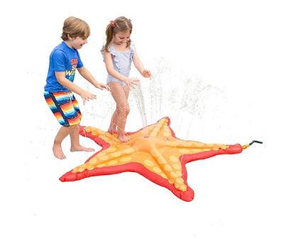 Hearthsong Orange Starfish 5 Sprinkler Splash Pad