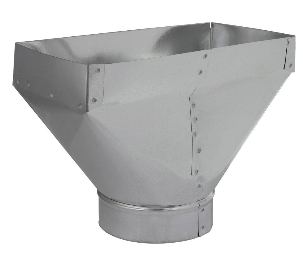 IMPERIAL 6-in 30 Gauge Galvanized steel Round Straight register Duct boot | GVL0080-B