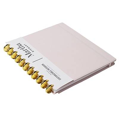 Martha Stewart Customizable Notebook, 9.5 x 11.38, Unruled, 60 Sheets, Blush (MS107T)